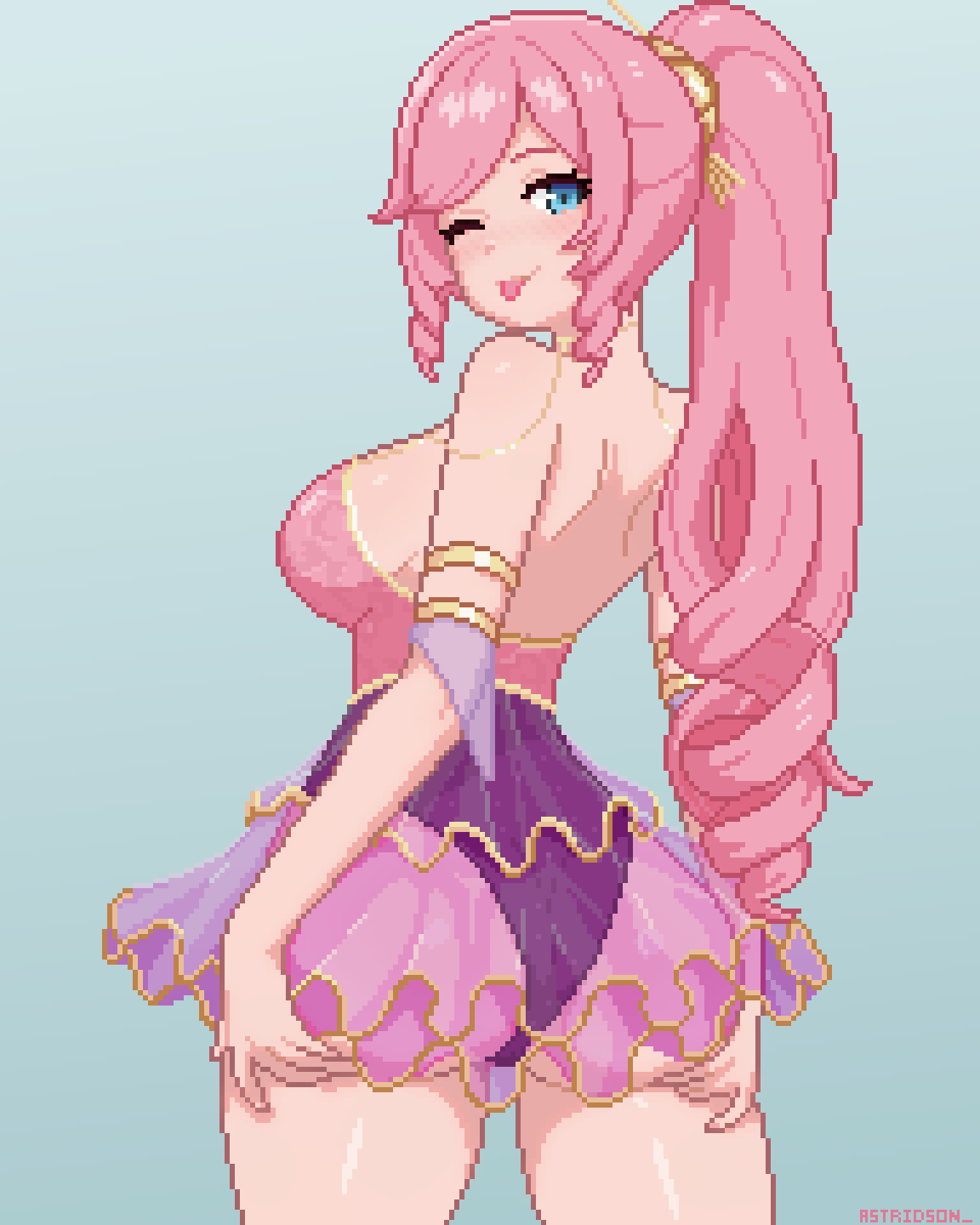A playful wink