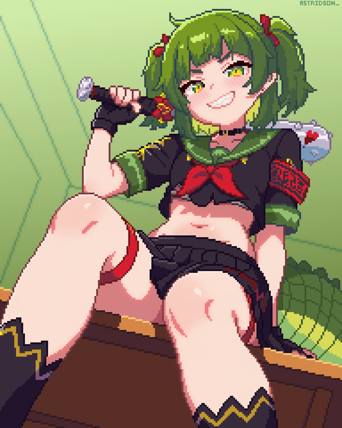 Senpai’s sitting on your desk