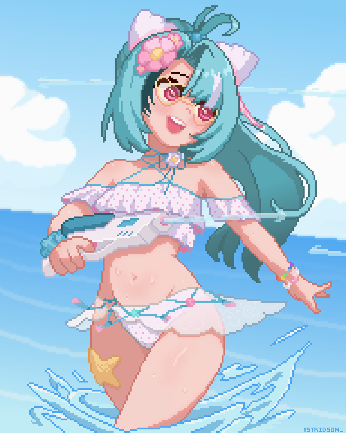 Zenya on the beach